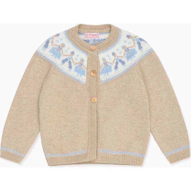 Oatmeal Aubrey Cotton Baby Cardigan