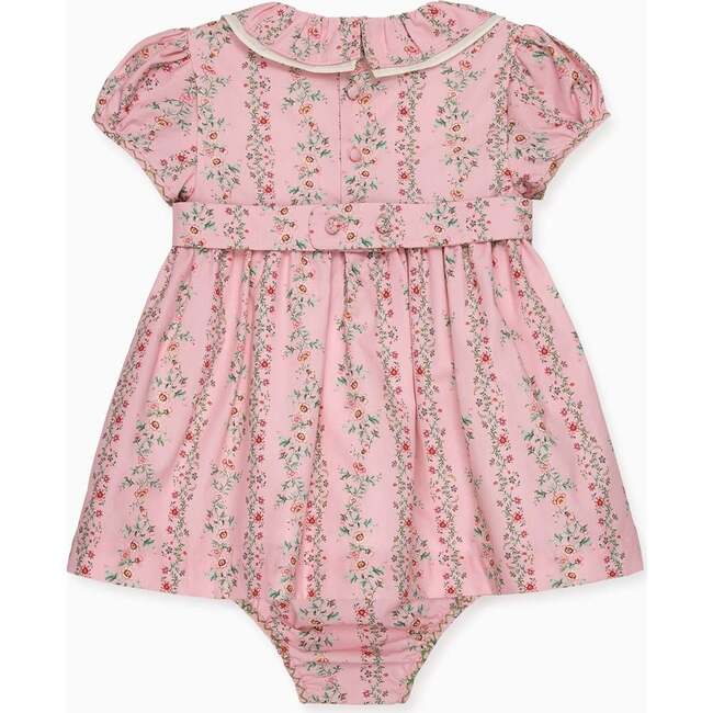 Pink Garland Floral Sara Baby Girl Hand-Smocked Set - Mixed Apparel Set - 5
