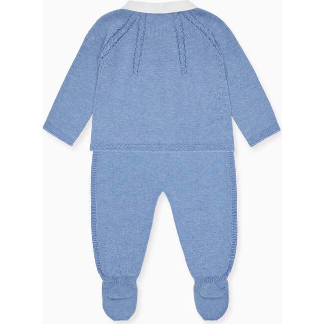 Blue Sanson Cotton Baby Knitted Set - Mixed Apparel Set - 3