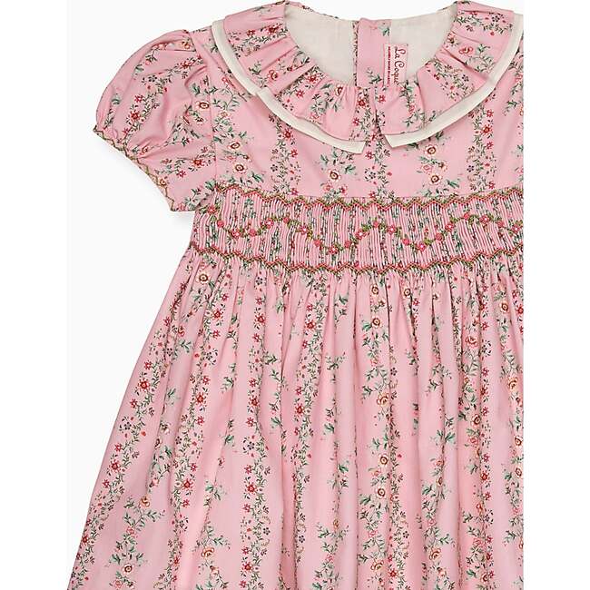 Pink Garland Floral Sara Baby Girl Hand-Smocked Set - Mixed Apparel Set - 6