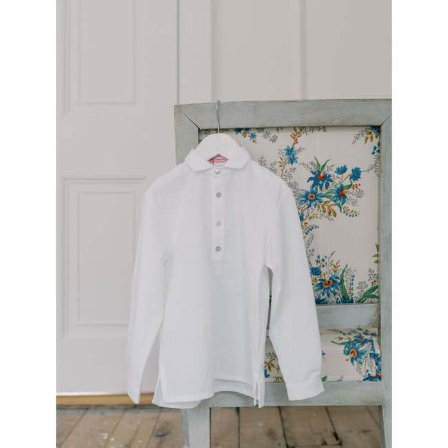 White Gingham Miguel Long Sleeve Boy Shirt