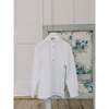 White Gingham Miguel Long Sleeve Boy Shirt - Polo Shirts - 2