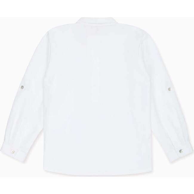 White Gingham Miguel Long Sleeve Boy Shirt - Polo Shirts - 4