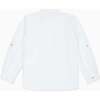 White Gingham Miguel Long Sleeve Boy Shirt - Polo Shirts - 4