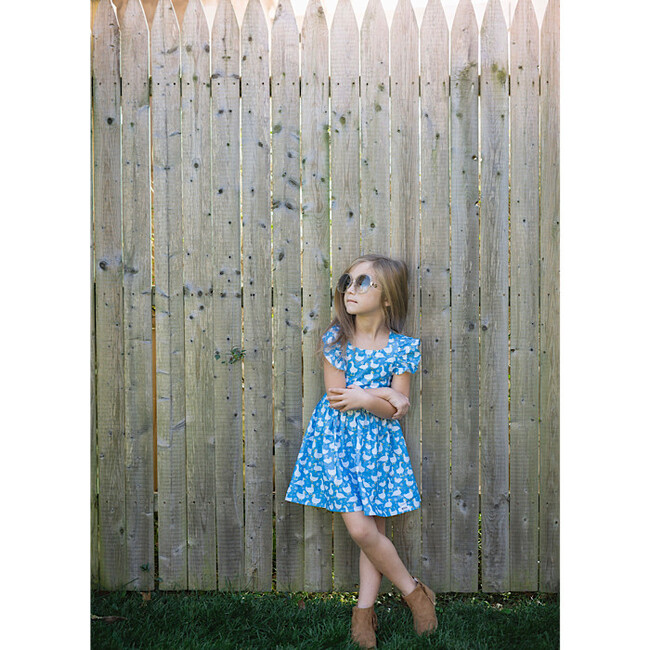 Ruffle Sleeve Dress, Ducks - Dresses - 4