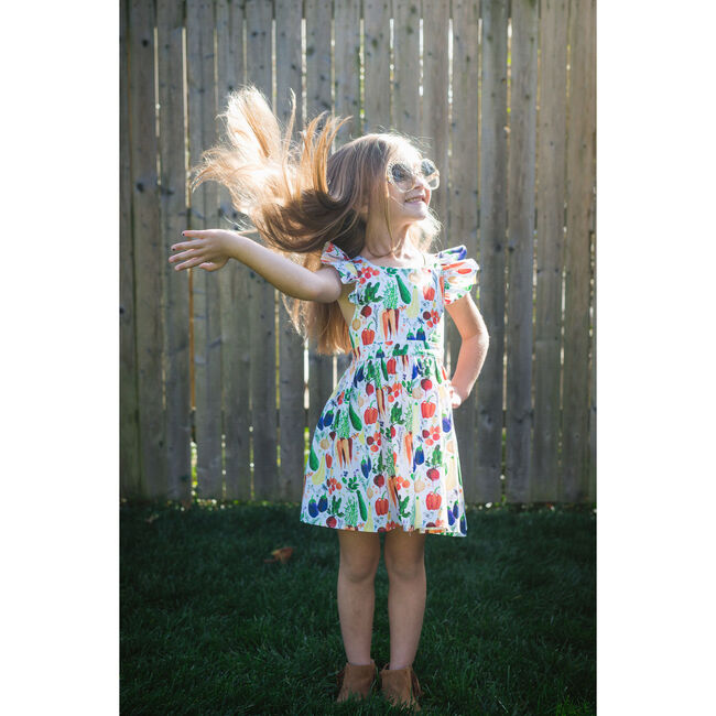 Ruffle Sleeve Dress, Veggies