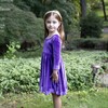 Twirly Dress in Dark Purple Stretch Velvet - Dresses - 2