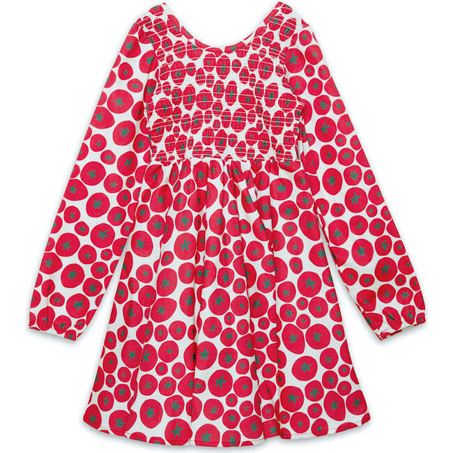 Ruched Dress in Tomato