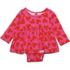 Long Sleeve Bubble Romper in Hearts - Dresses - 1 - thumbnail