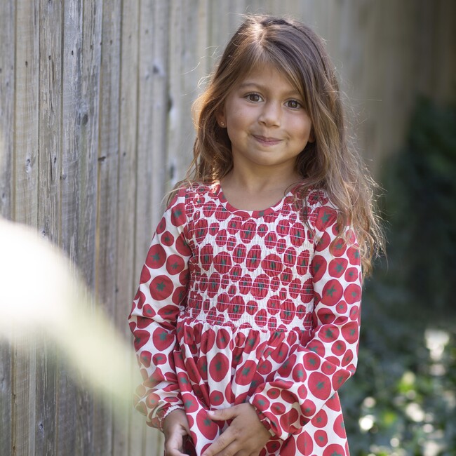 Ruched Dress in Tomato