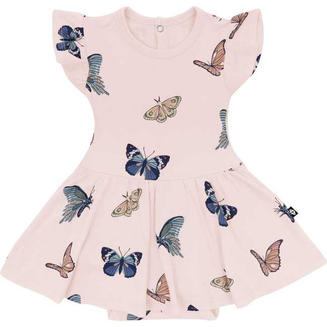 Twirl Bodysuit Dress, Blush Butterfly