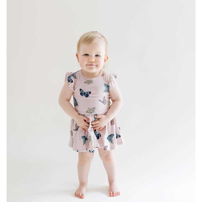 Twirl Bodysuit Dress, Blush Butterfly