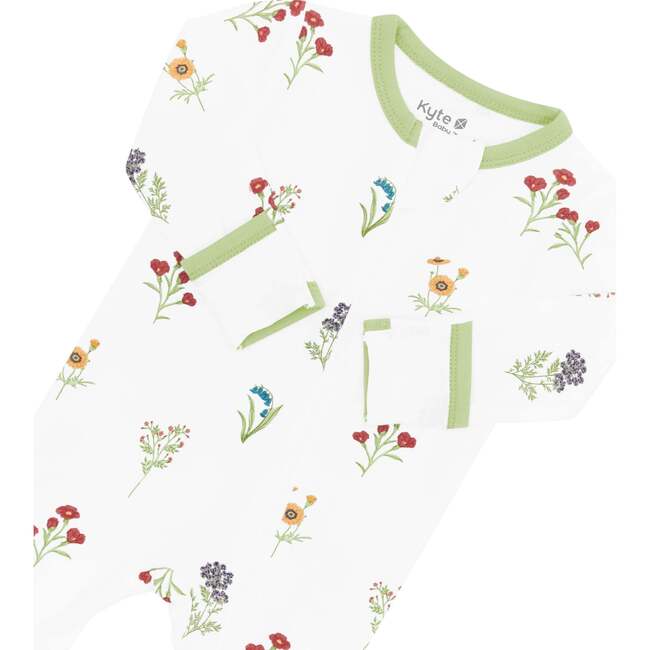 Zippered Footie, Wildflower - Footie Pajamas - 6
