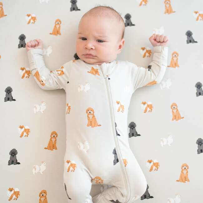 Zippered Footie, Fluffy Dog - Footie Pajamas - 5