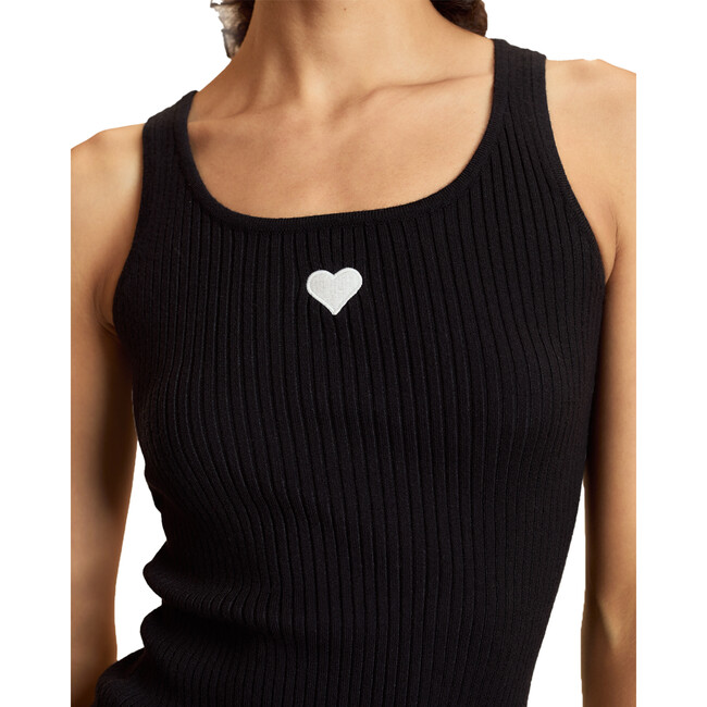 Heart Rib Tank, Black