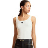 Heart Rib Tank, White - Tank Tops - 2