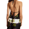 Silk Halter Top, Black Floral - Tank Tops - 3
