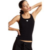 Heart Rib Tank, Black - Tank Tops - 3