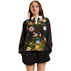 Printed Cotton Rugby Shirt, Black Bouquet - Shirts - 4