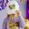 Mardi Gras Sequin Patch Baseball Hat, White - Hair Accessories - 3