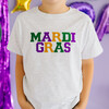 Mardi Gras Patch Short Sleeve T-Shirt, Ash - T-Shirts - 1 - thumbnail