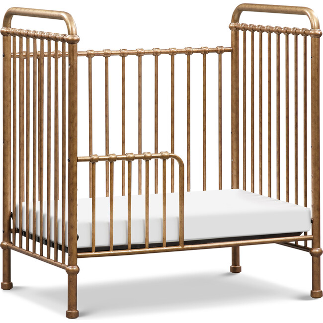 Abigail 3-in-1 Convertible Mini Crib, Vintage Gold - Cribs - 4