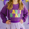 Mardi Gras Knit Sweater, Purple - Sweaters - 3
