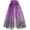 Mardi Gras Confetti Cape, Purple - Costumes - 1 - thumbnail