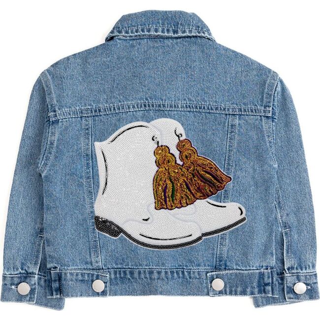 Mardi Boots Sequin Patch Denim Jacket, Denim