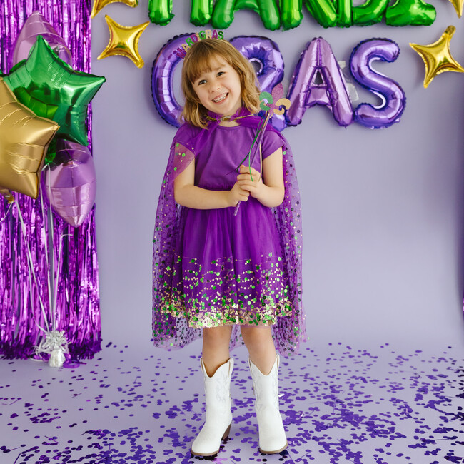 Mardi Gras Confetti Cape, Purple