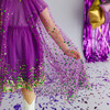 Mardi Gras Confetti Cape, Purple - Costumes - 4