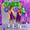 Mardi Gras Confetti Short Sleeve Tutu Dress, Purple - Dresses - 5