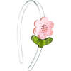 Flower Pink Pearlized Headband - Headbands - 1 - thumbnail