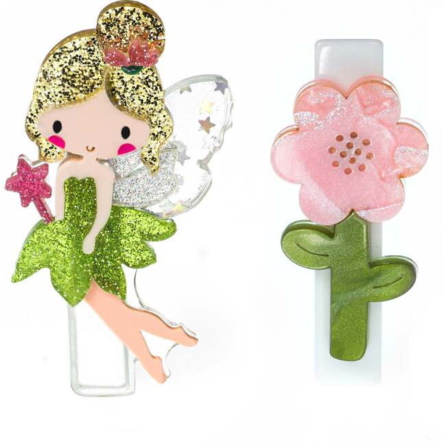 Fairy & Flower Pearlized Hair Clips