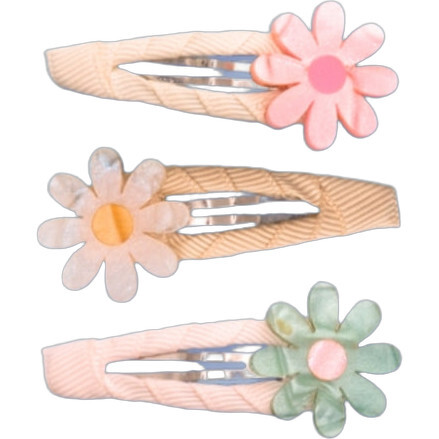 Daisy Pastel Shimmer Snap Clips