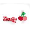 Cherry & Red Checkered Bow Hair Clips - Hair Accessories - 1 - thumbnail