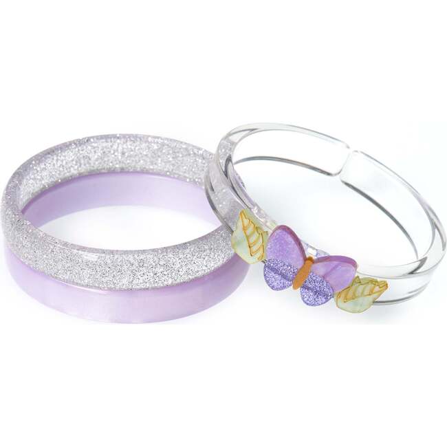 Butterflies Shimmer Lilac Bangles