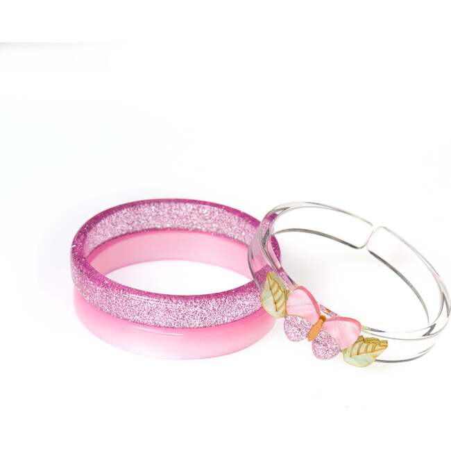 Butterflies Shimmer Pink Bangles