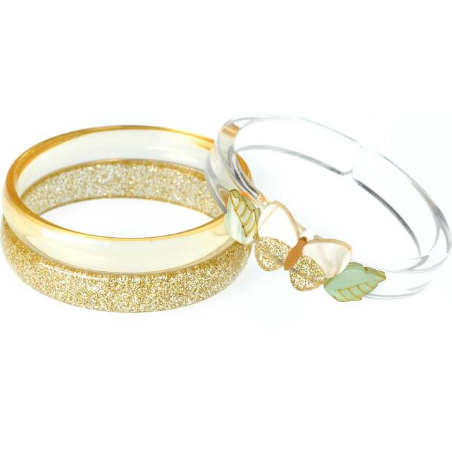 Butterflies Shimmer Gold Bangles