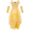 Velvety Soft Yellow Princess Gown with Arm Warmers - Costumes - 1 - thumbnail