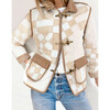 Women's Quilted Barn Jacket, Tan & White - XS - Jackets - 2