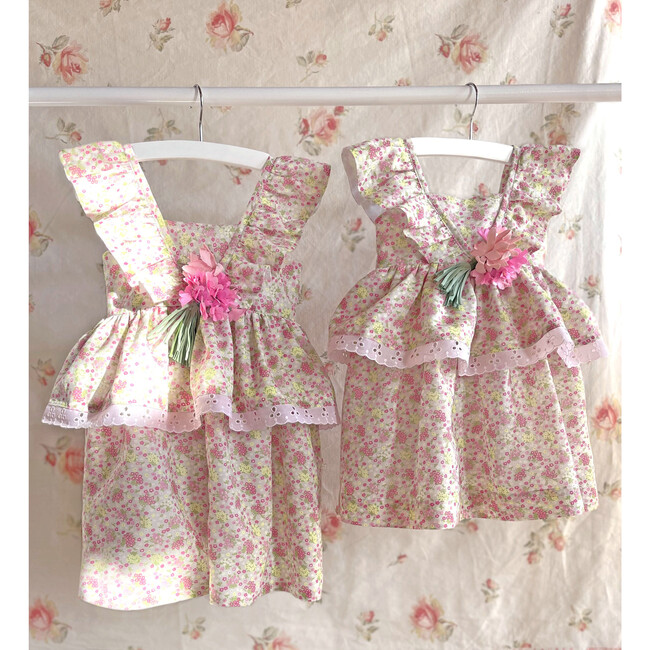 Meadowsweet Flower Dress, Pink - Dresses - 3