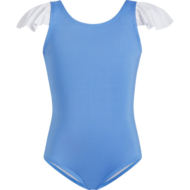 The West Village High Neck One-Piece Swuimsuit, Blue Deep