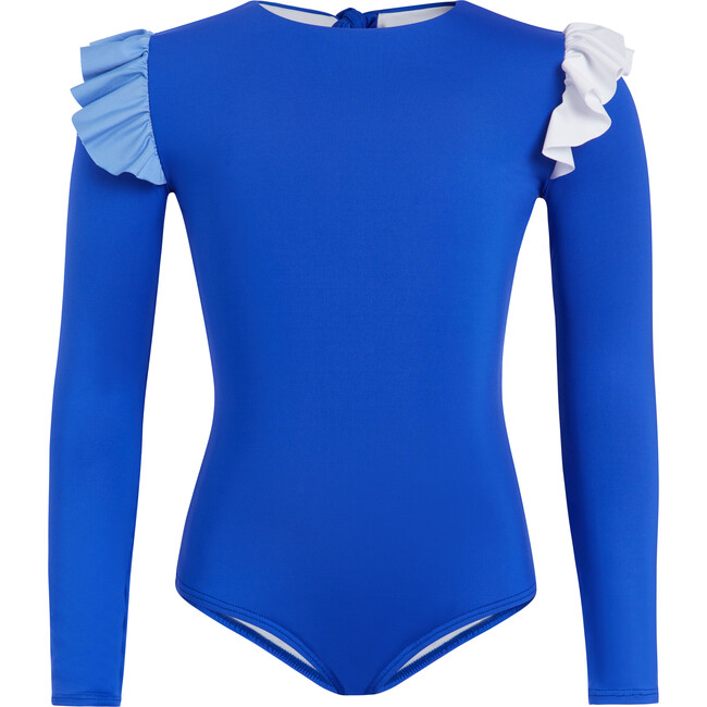 The Gramercy Long Sleeve One-Piece Rashguard, Blue Deep