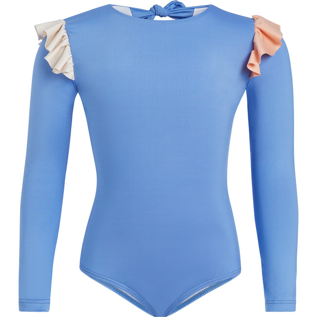 The Gramercy Long Sleeve One-Piece Rashguard, Salmon Sky