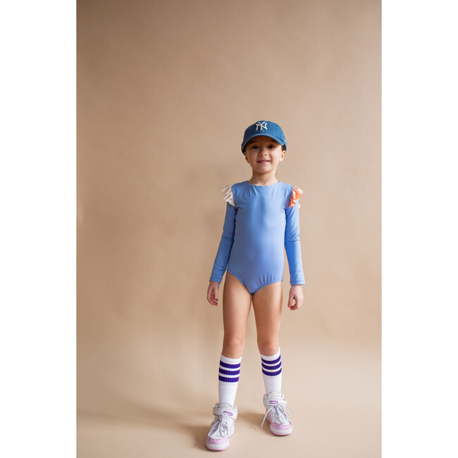 The Gramercy Long Sleeve One-Piece Rashguard, Salmon Sky