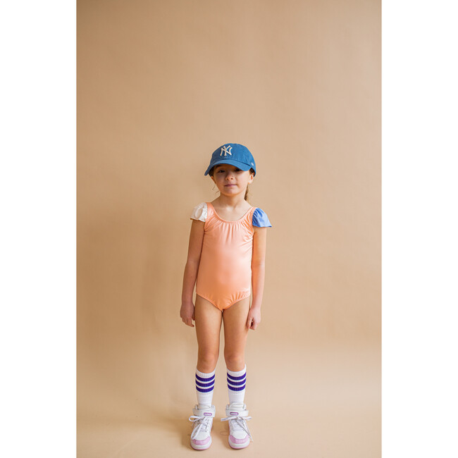 The West Village High Neck One-Piece Swimsuit, Salmon Sky