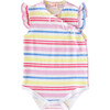 Rainbow Stripe Onesie with Bows - Onesies - 1 - thumbnail