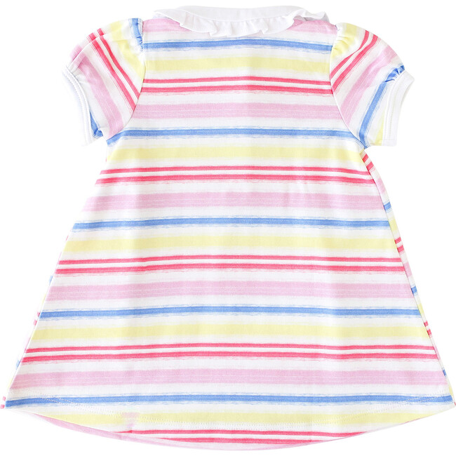 Rainbow Stripe Collared Dress