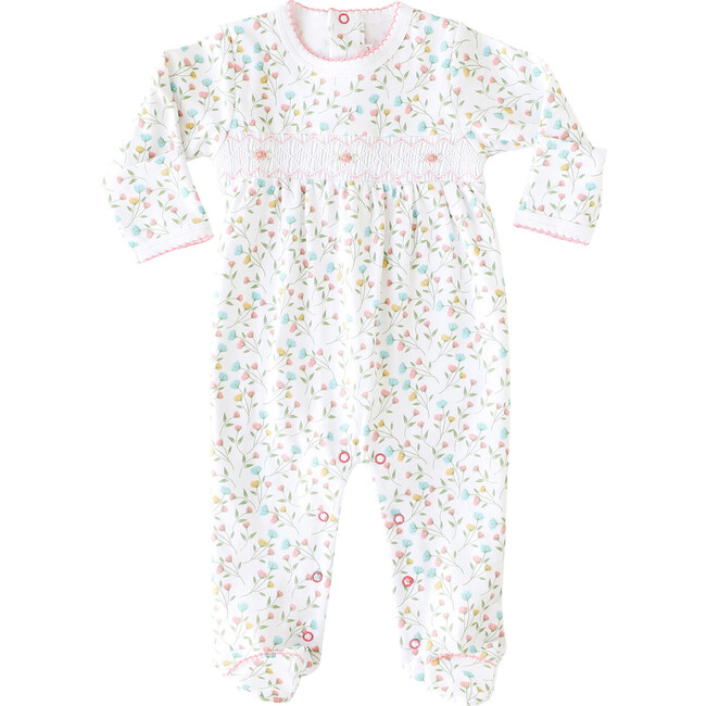 Pink Arabella Smocked Footie